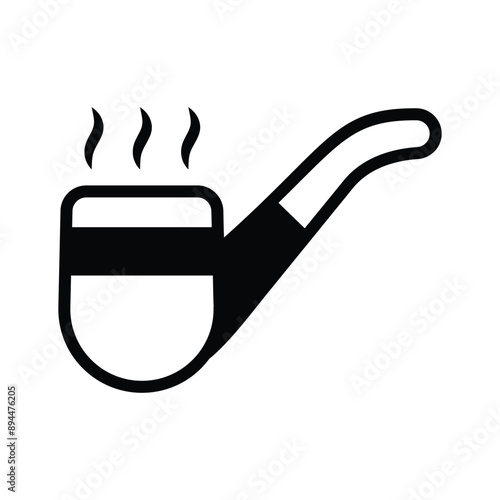 Unique icon of cigar in trendy design style