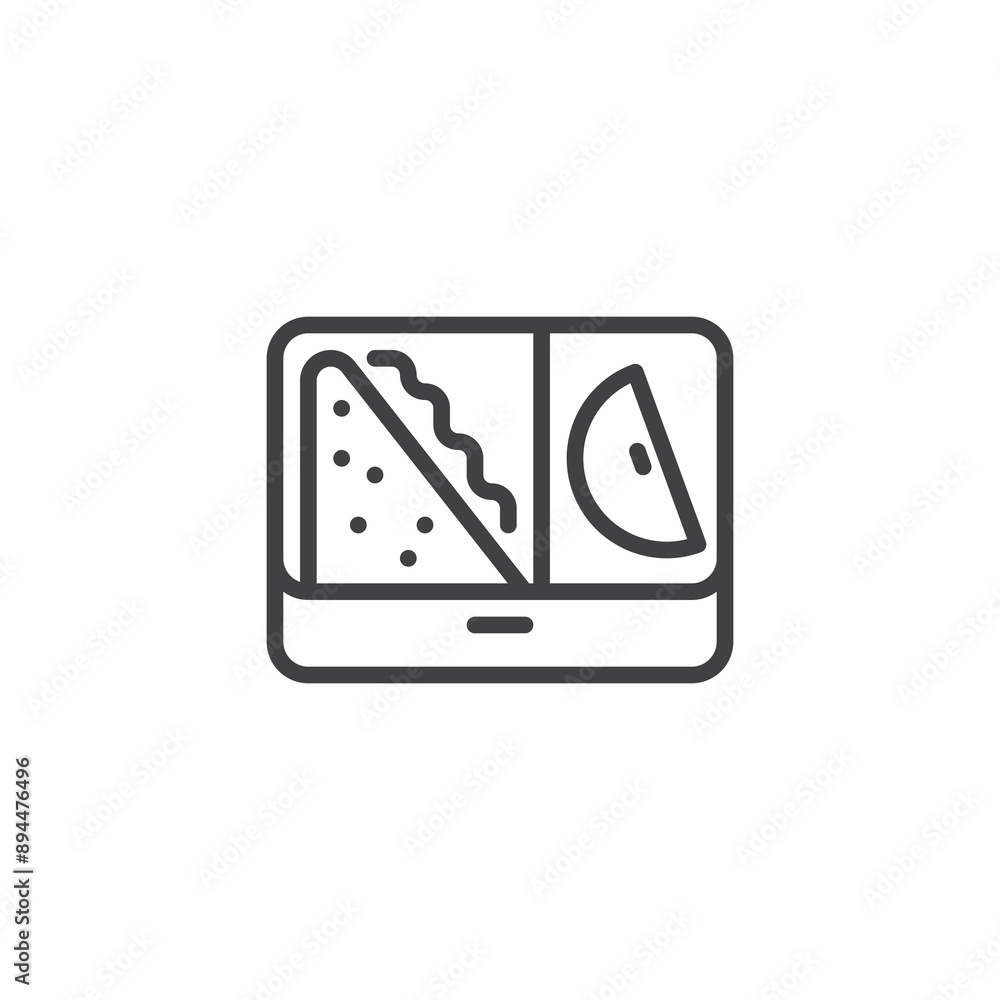 Lunchbox line icon Lunchbox line icon