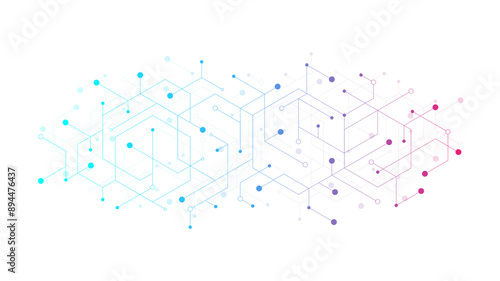 Technology abstract background with triangle and hexagon shapes. Triangular geometric texture for header, web banner, website, presentation