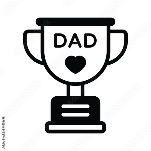 Visually perfect icon of trophy in editable design style