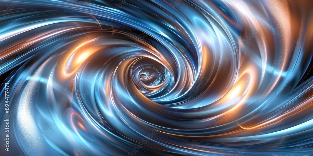 Dynamic swirling abstract illustration with vivid blue and orange hues, creating a mesmerizing visual effect. Dynamic swirling abstract illustration with vivid blue and orange hues, creating a mesmerizing visual effect.
