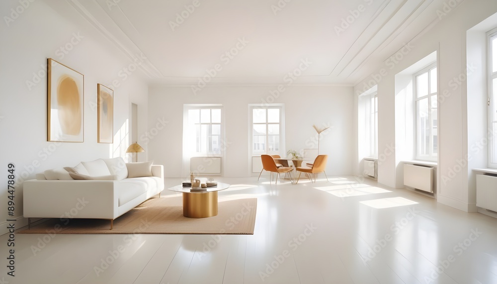 Fototapeta premium Photo interior modern design room 3d illustration