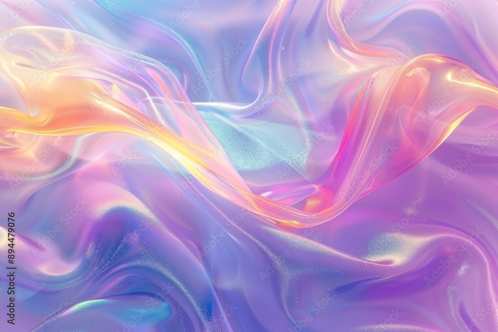 Abstract iridescent background with flowing fabric. This photo is perfect for websites, social media posts, or digital art projects. Abstract iridescent background with flowing fabric. This photo is perfect for websites, social media posts, or digital art projects.