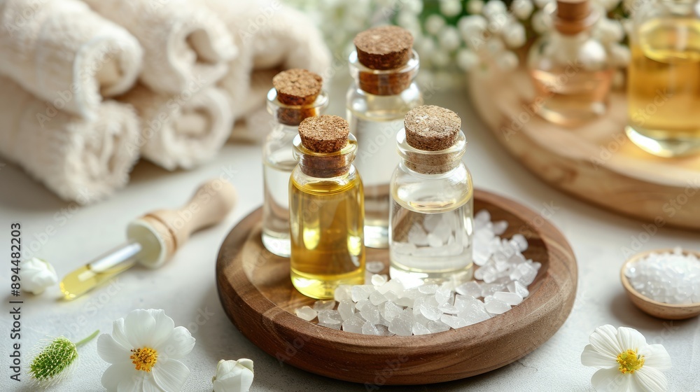 Spa session with a massage therapist and essential oils Spa session with a massage therapist and essential oils