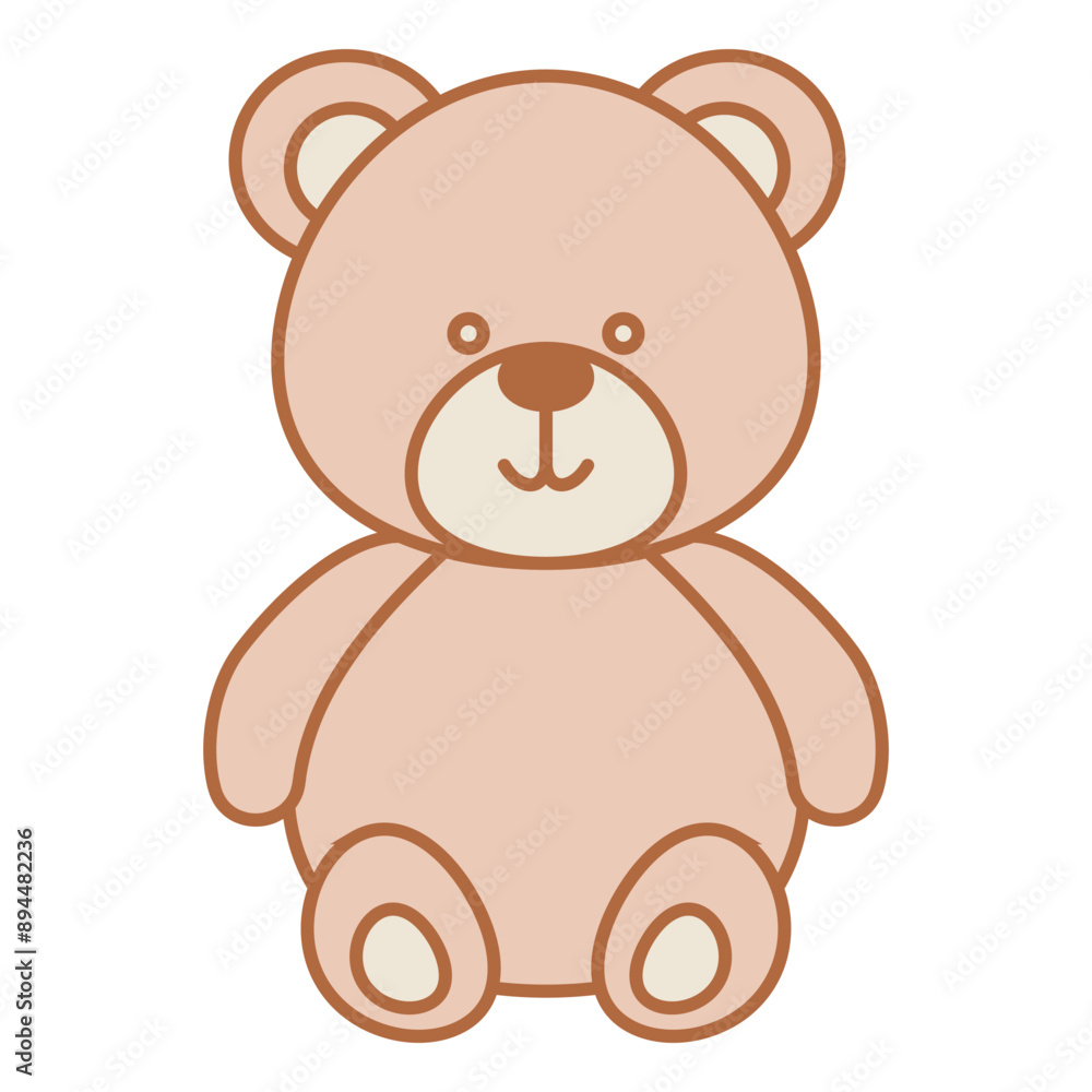 Teddy Bear line Icon vector illustration isolated on white background Teddy Bear line Icon vector illustration isolated on white background