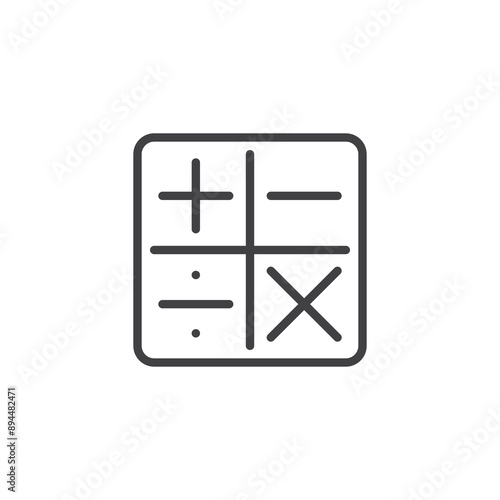 Math Symbols line icon