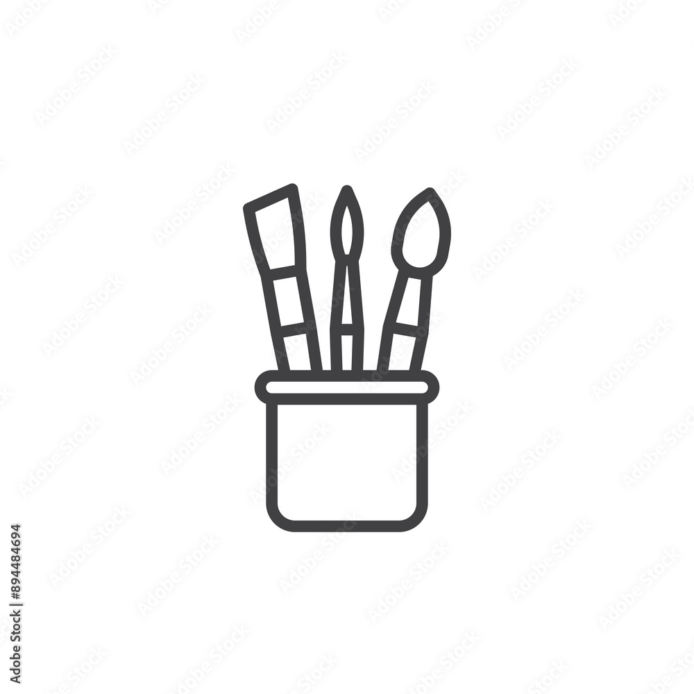 Paint Brushes line icon Paint Brushes line icon