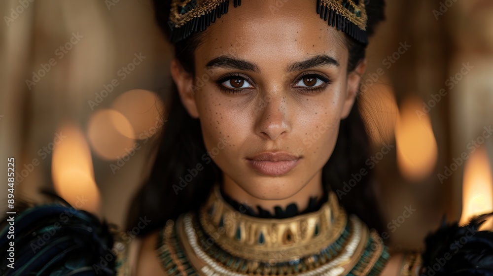 Captivating portrait of a woman with striking features Captivating portrait of a woman with striking features