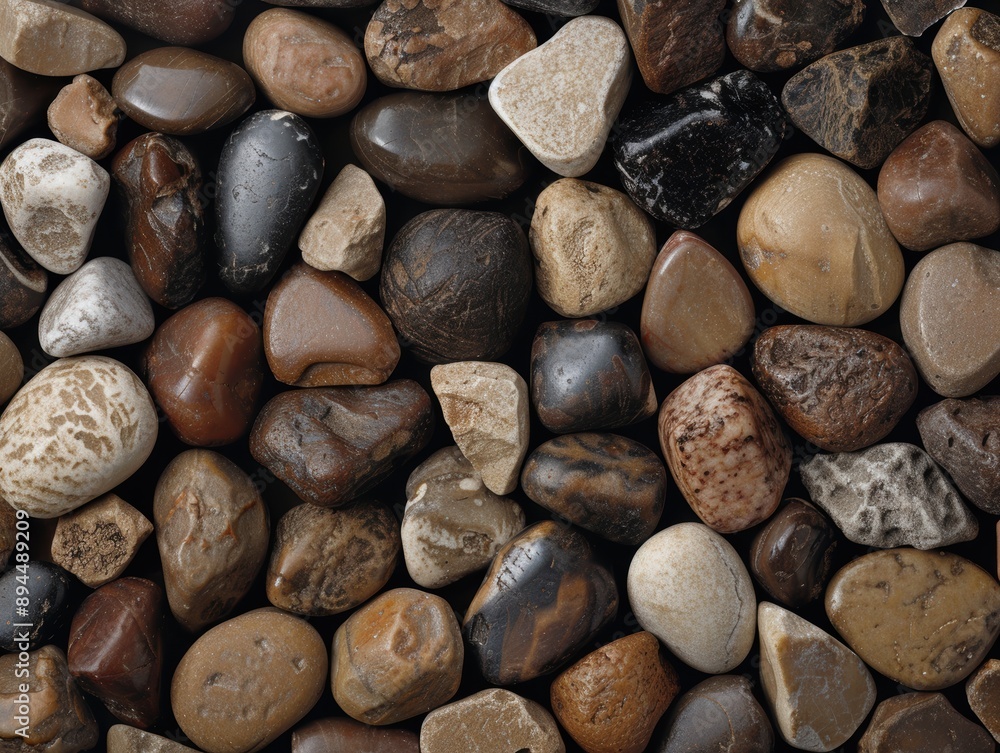 Assortment of smooth river rocks