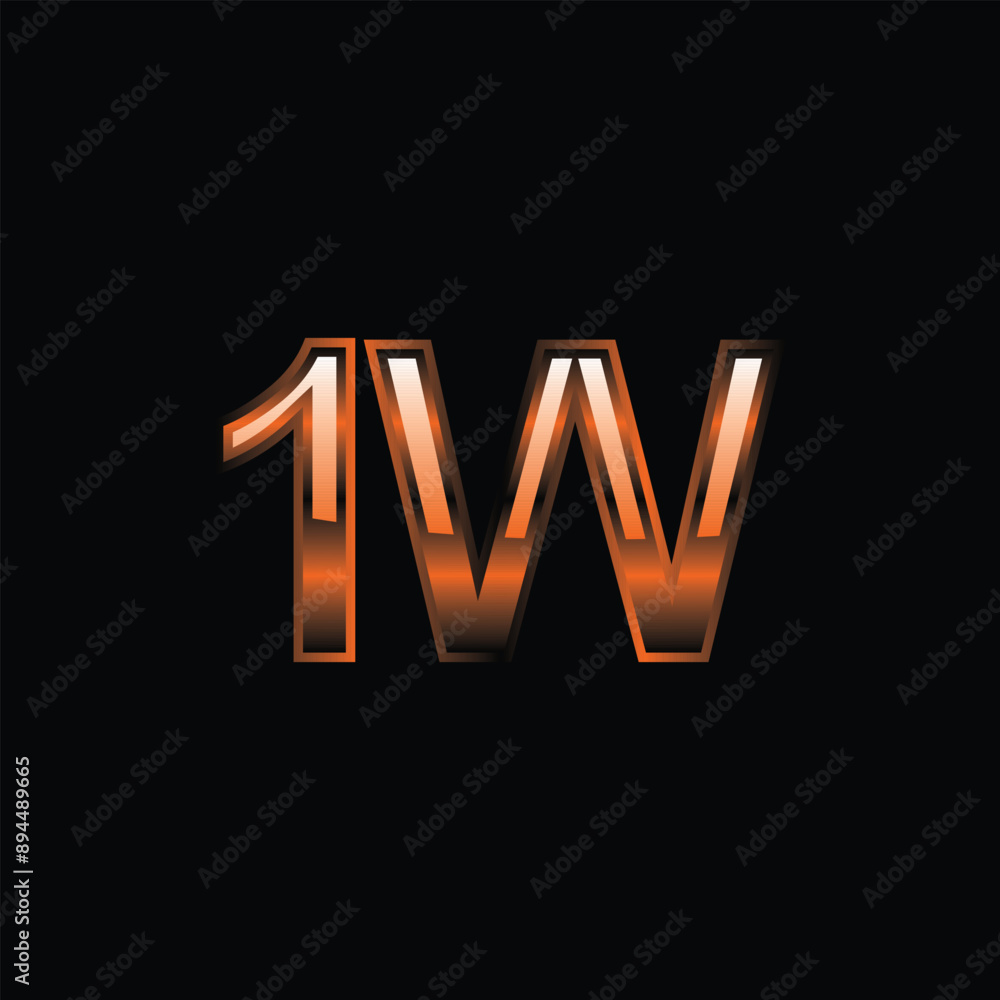 Letter 1W Simplicity Icon Business Creative Technology Design Template Logo Letter 1W Simplicity Icon Business Creative Technology Design Template Logo