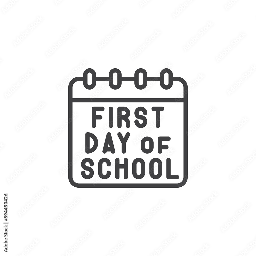 School Calendar line icon School Calendar line icon