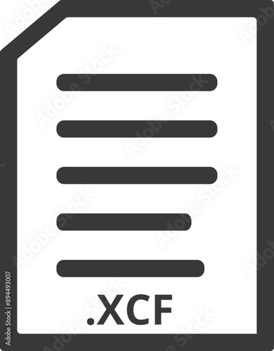 XCF  line document icon photo