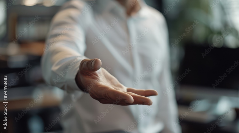 Fototapeta premium The extended hand gesture