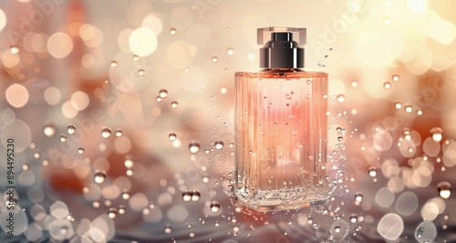 Perfume Bottle With Water Droplets