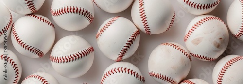 Close-Up of Worn Baseball Balls