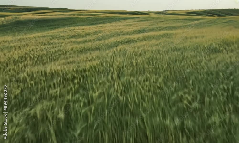 Golden Wheat Field at Sunset: Peaceful Farm Landscape Ideal for Agriculture and Nature Themes Golden Wheat Field at Sunset: Peaceful Farm Landscape Ideal for Agriculture and Nature Themes