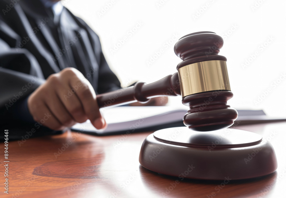 Man holds gavel judge with lawyer , Justice and law concept Man holds gavel judge with lawyer , Justice and law concept