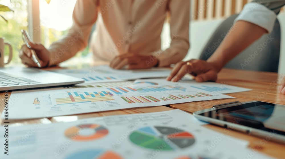 Fototapeta premium The business meeting documents