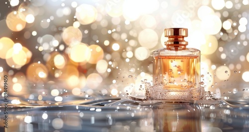 Perfume Bottle With Water Droplets