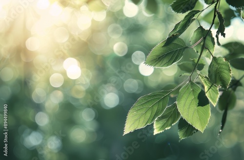 Sunlight Through Green Leaves