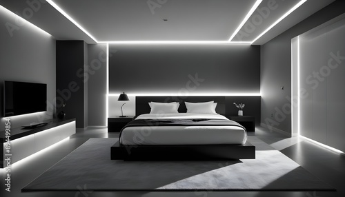 Photo interior modern design room 3d illustration