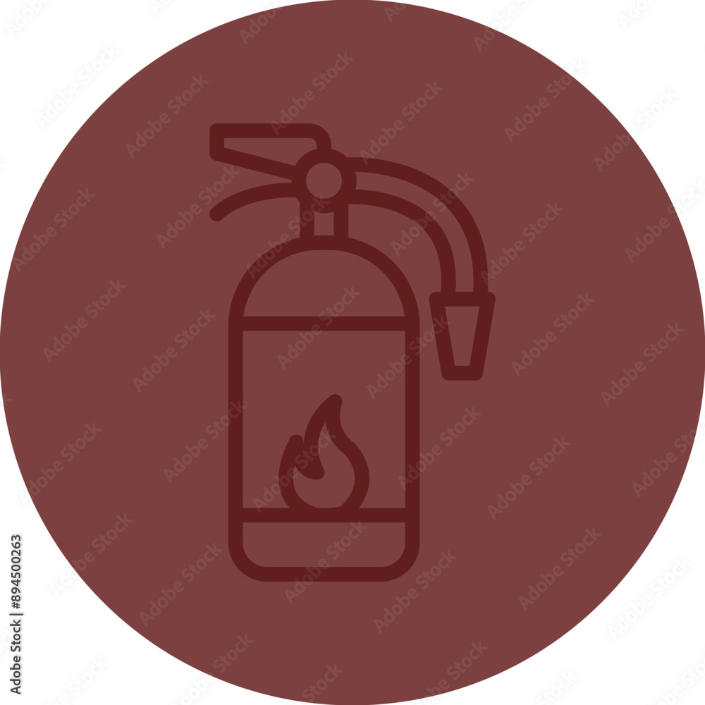 Fire extinguisher Vector Line Maroon Circle Maroon Fire extinguisher Vector Line Maroon Circle Maroon