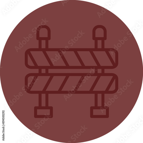 Barrier Vector Line Maroon Circle Maroon