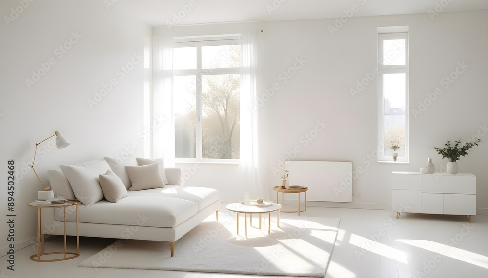 Fototapeta premium Photo interior modern design room 3d illustration