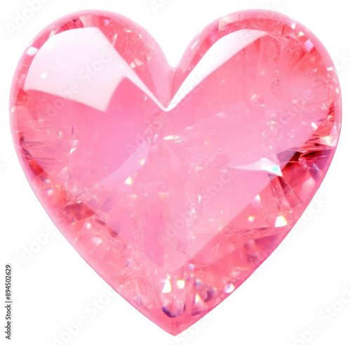 Sparkling pink crystal heart photo