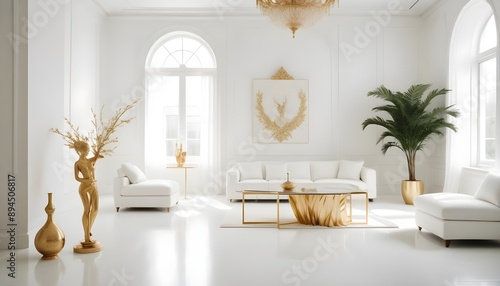 Photo interior modern design room 3d illustration