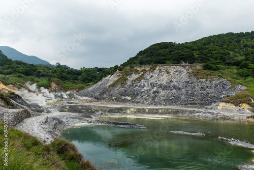 Huangxi hot spring recreation area in Yangmingshan national park of Taiwan photo