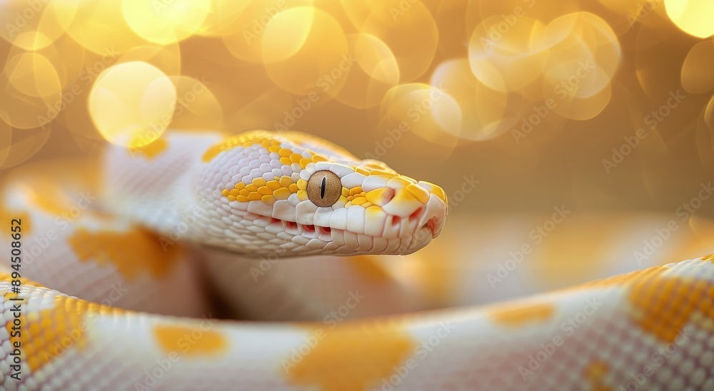 Fototapeta premium Albino Python Close-Up
