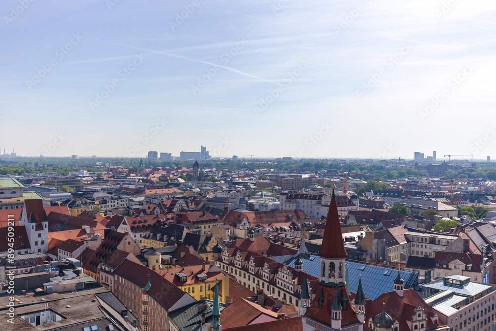 Panoramic Aerial View of Munich Cityscape Panoramic Aerial View of Munich Cityscape