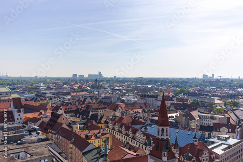 Panoramic Aerial View of Munich Cityscape