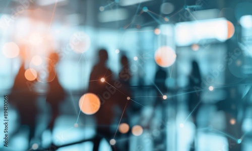 Abstract Network With Blurred People