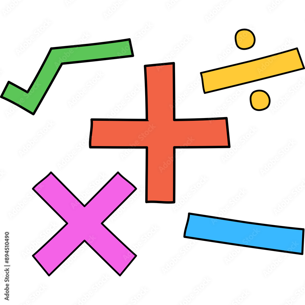 Obraz premium 수학 일러스트