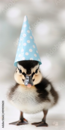 Duckling Wearing Party Hat