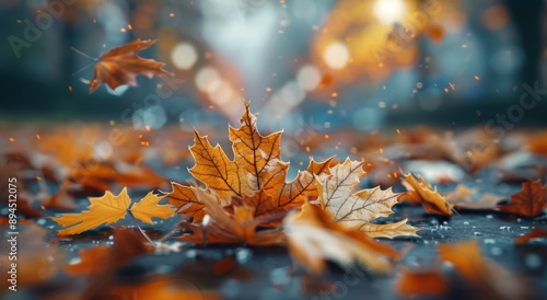 Autumn Leaves in Sunlight