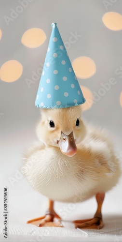 Duckling Wearing Party Hat