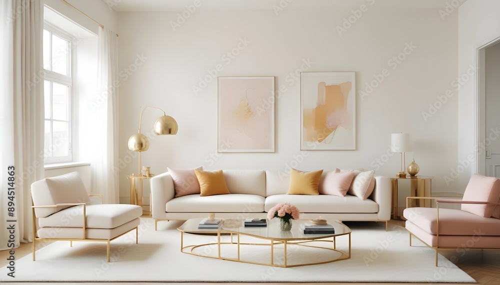 Photo interior modern design room 3d illustration Photo interior modern design room 3d illustration