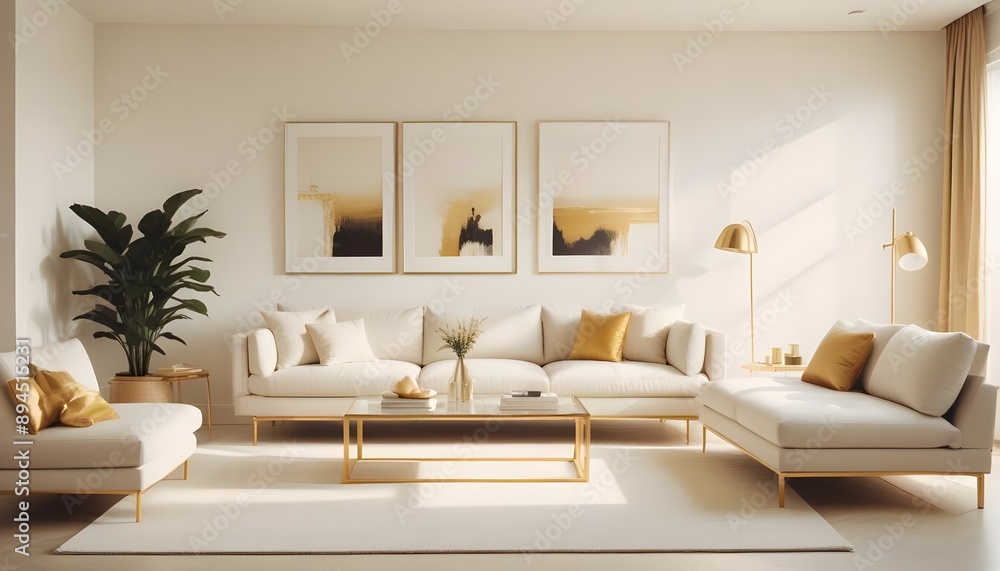 Fototapeta premium Photo interior modern design room 3d illustration