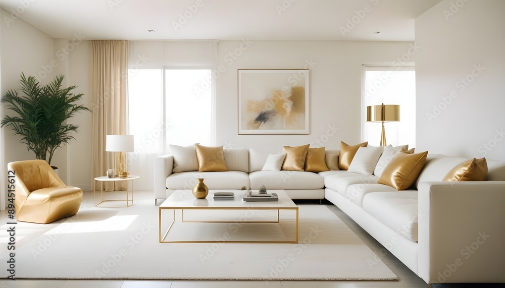 Fototapeta premium Photo interior modern design room 3d illustration