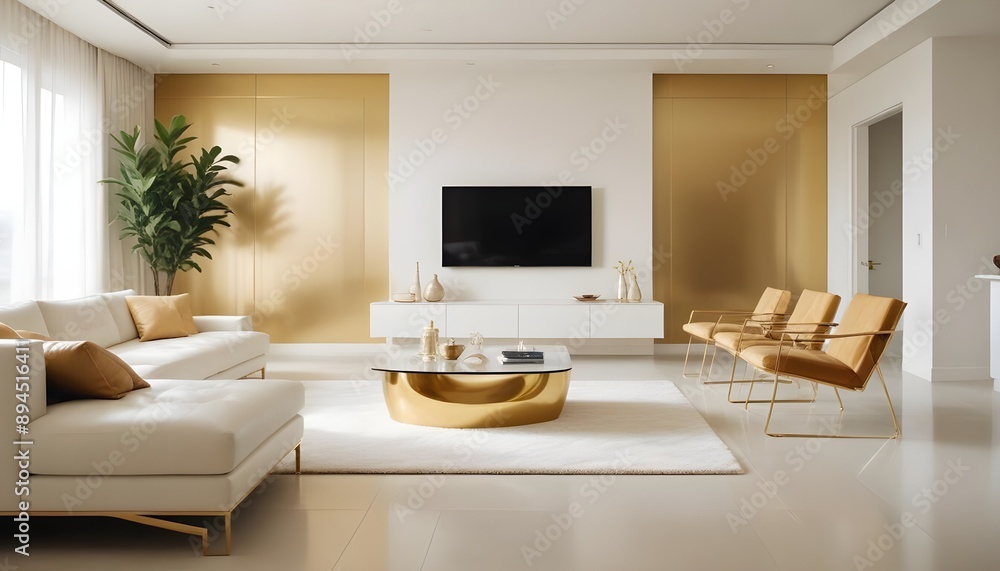 Fototapeta premium Photo interior modern design room 3d illustration