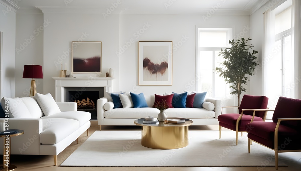 Photo interior modern design room 3d illustration Photo interior modern design room 3d illustration