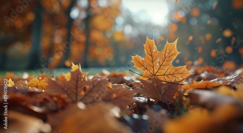 Autumn Leaves in Sunlight