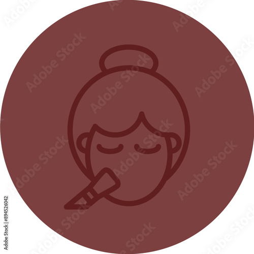 Makeup Tutorials Vector Line Maroon Circle Maroon