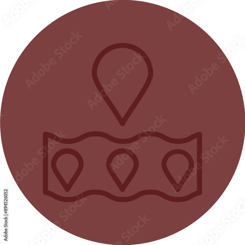 Moisturizing Techniques Vector Line Maroon Circle Maroon