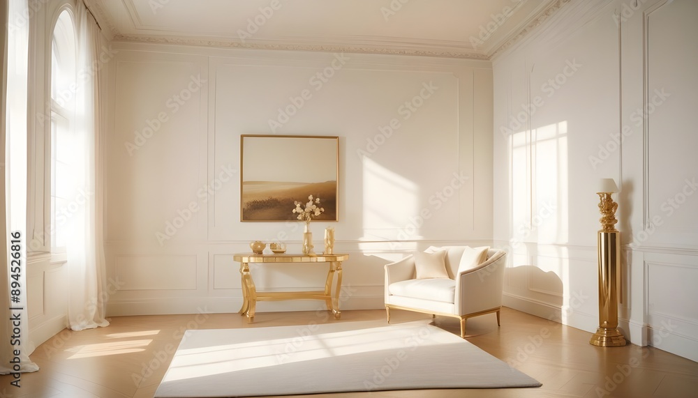 Fototapeta premium Photo interior modern design room 3d illustration