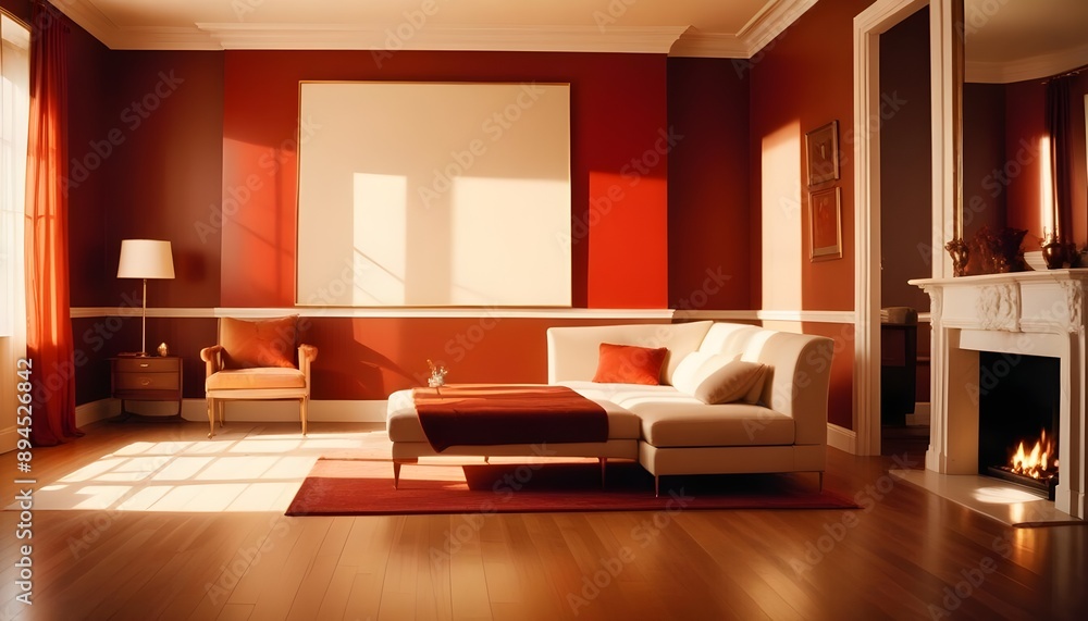 Fototapeta premium Photo interior modern design room 3d illustration