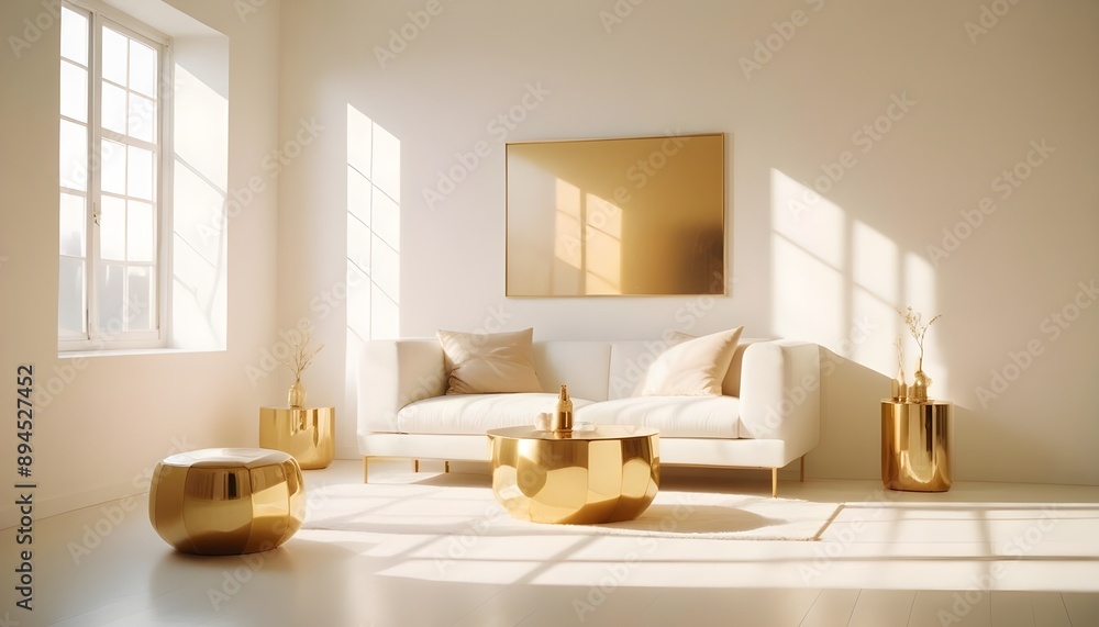 Fototapeta premium Photo interior modern design room 3d illustration